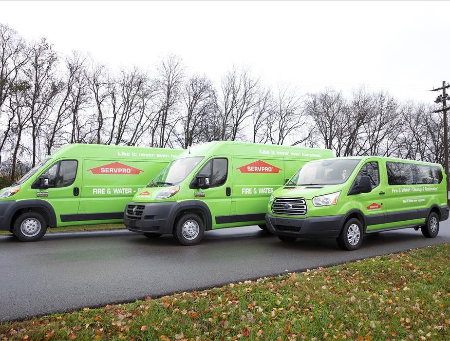 SERVPRO vans ready to mobilize
